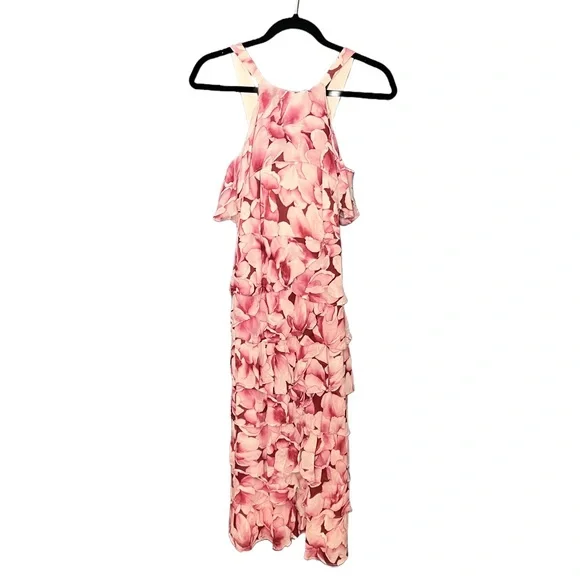 women's halter maxi dress Anabelle Halter Neck Lace Maxi Dress - Baby Blue